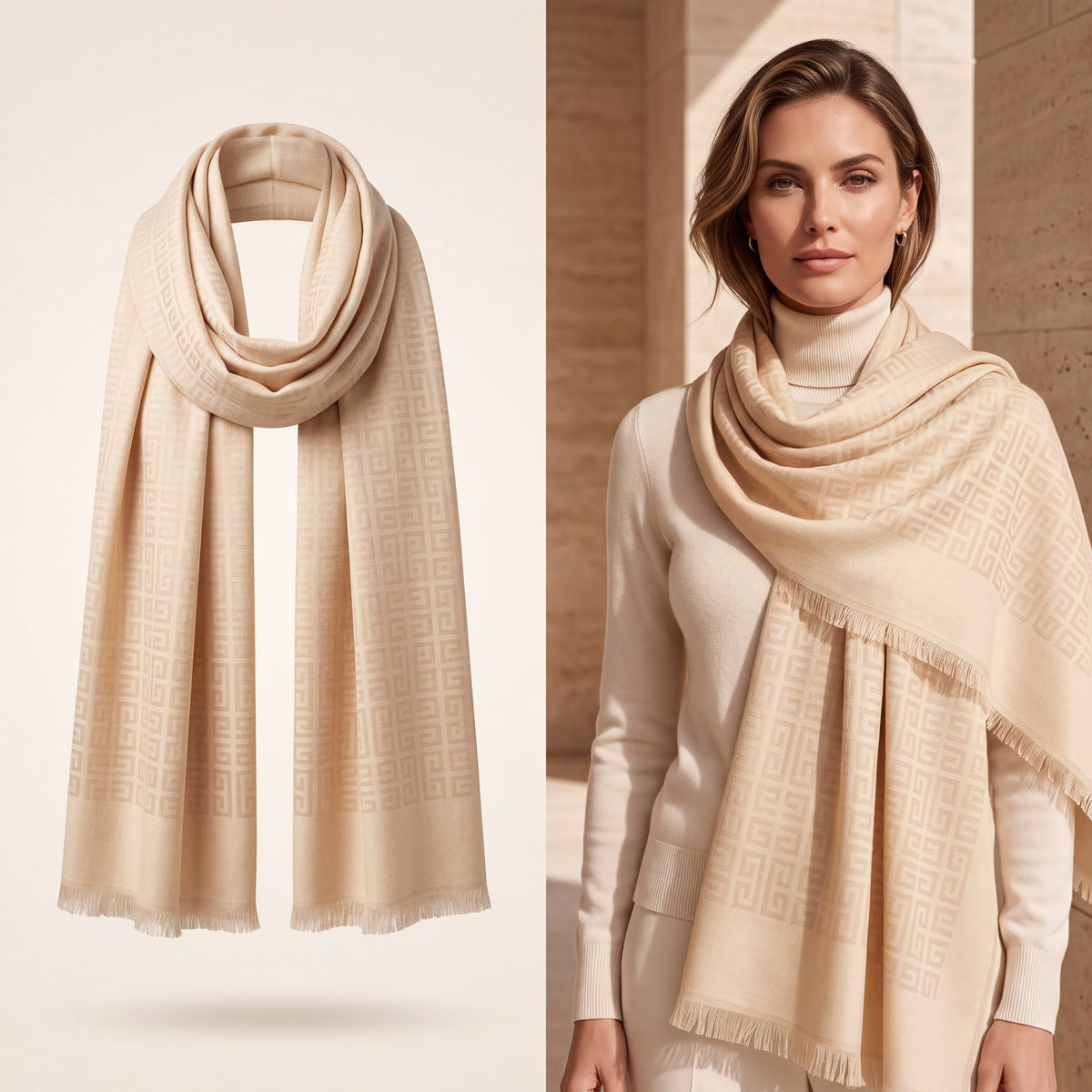 Givenchy Silk Scarf in Beige