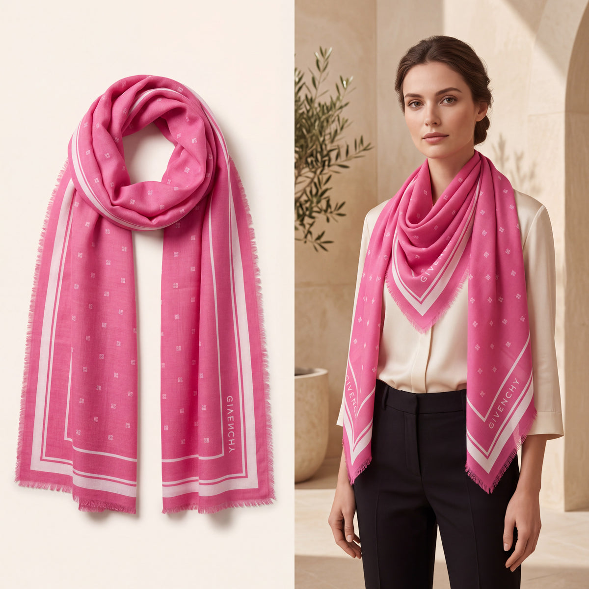 Givenchy Cashmere Scarf in Pink