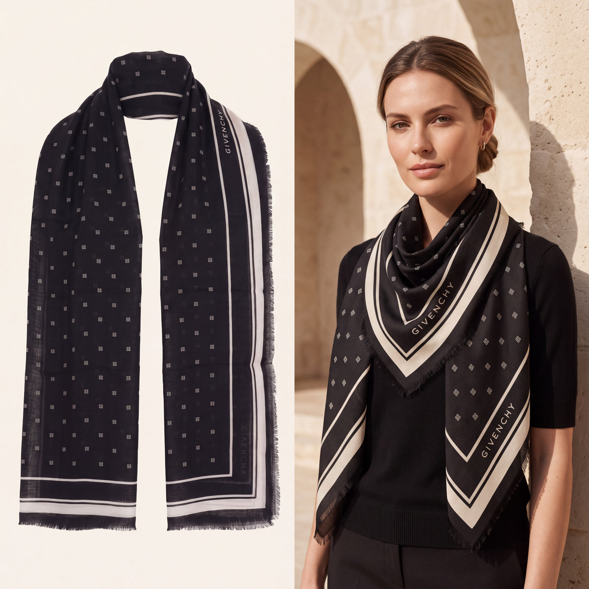 Givenchy Cashmere Scarf in Bicolor
