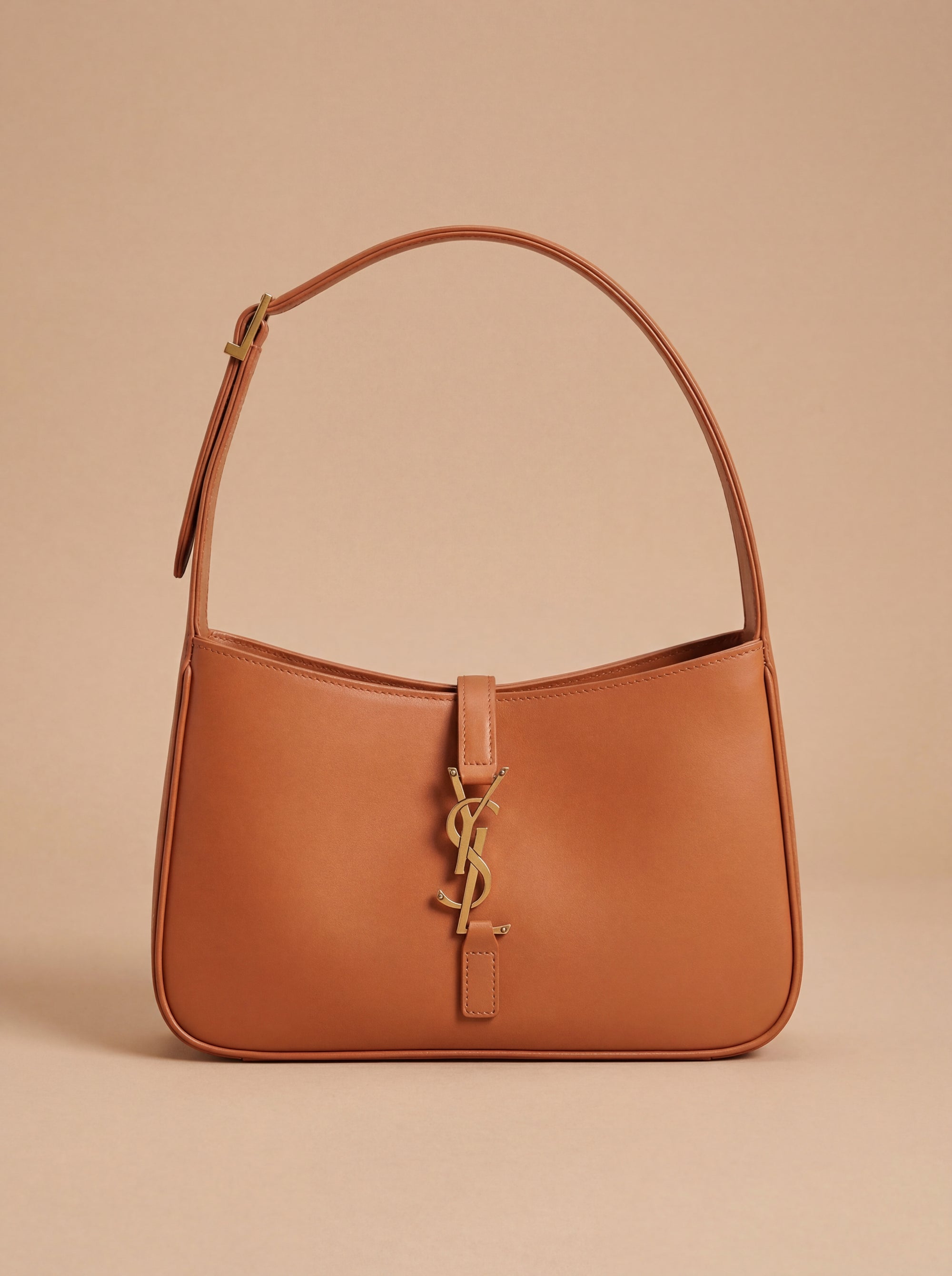 Saint Laurent  Calf Leather Hobo Shoulder Bag