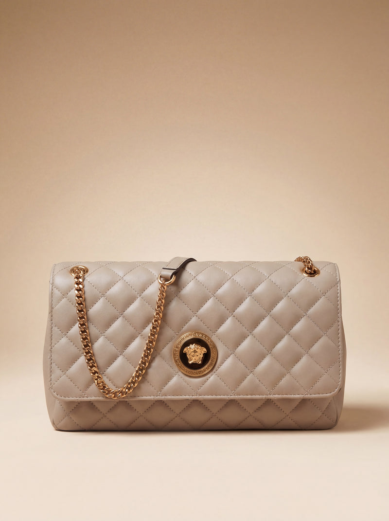 Versace  Quilted Lambskin Shoulder Bag