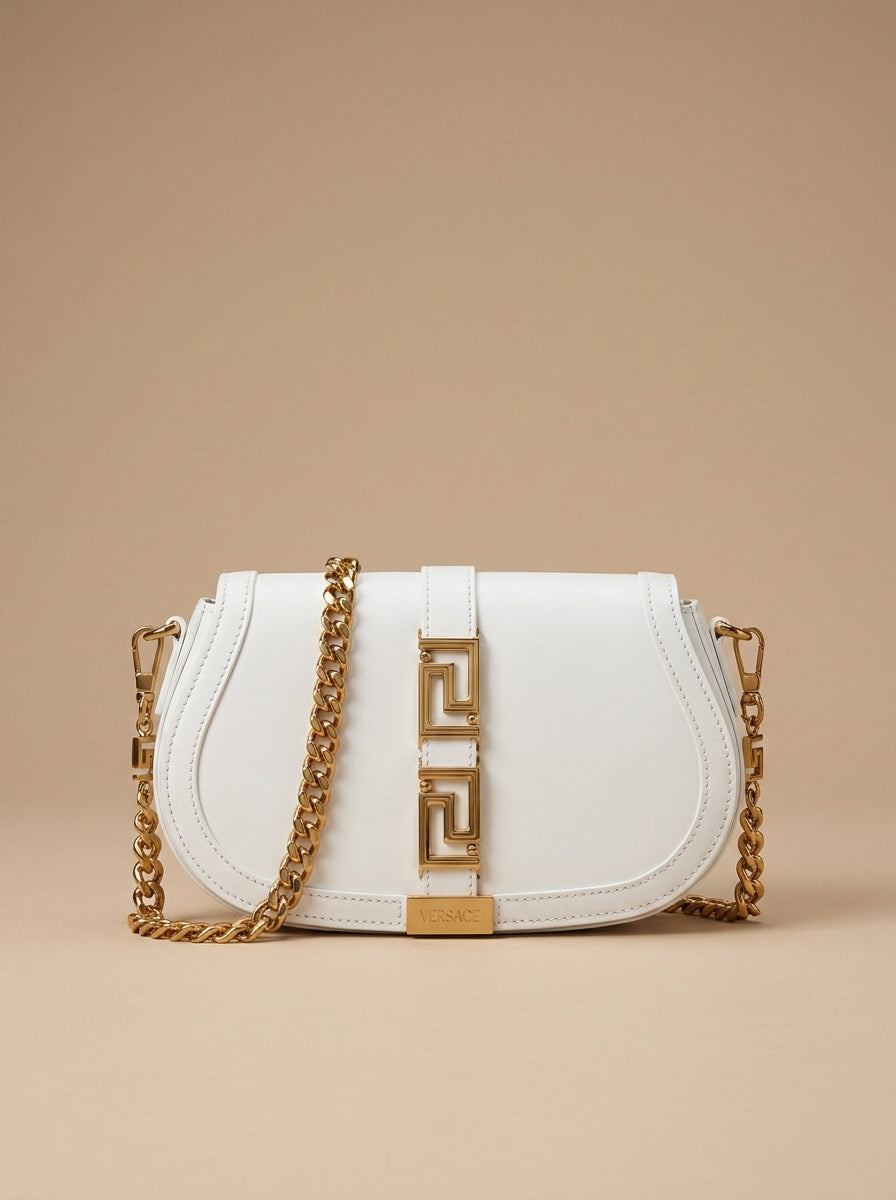 Versace Crossbody Bag in white Leather