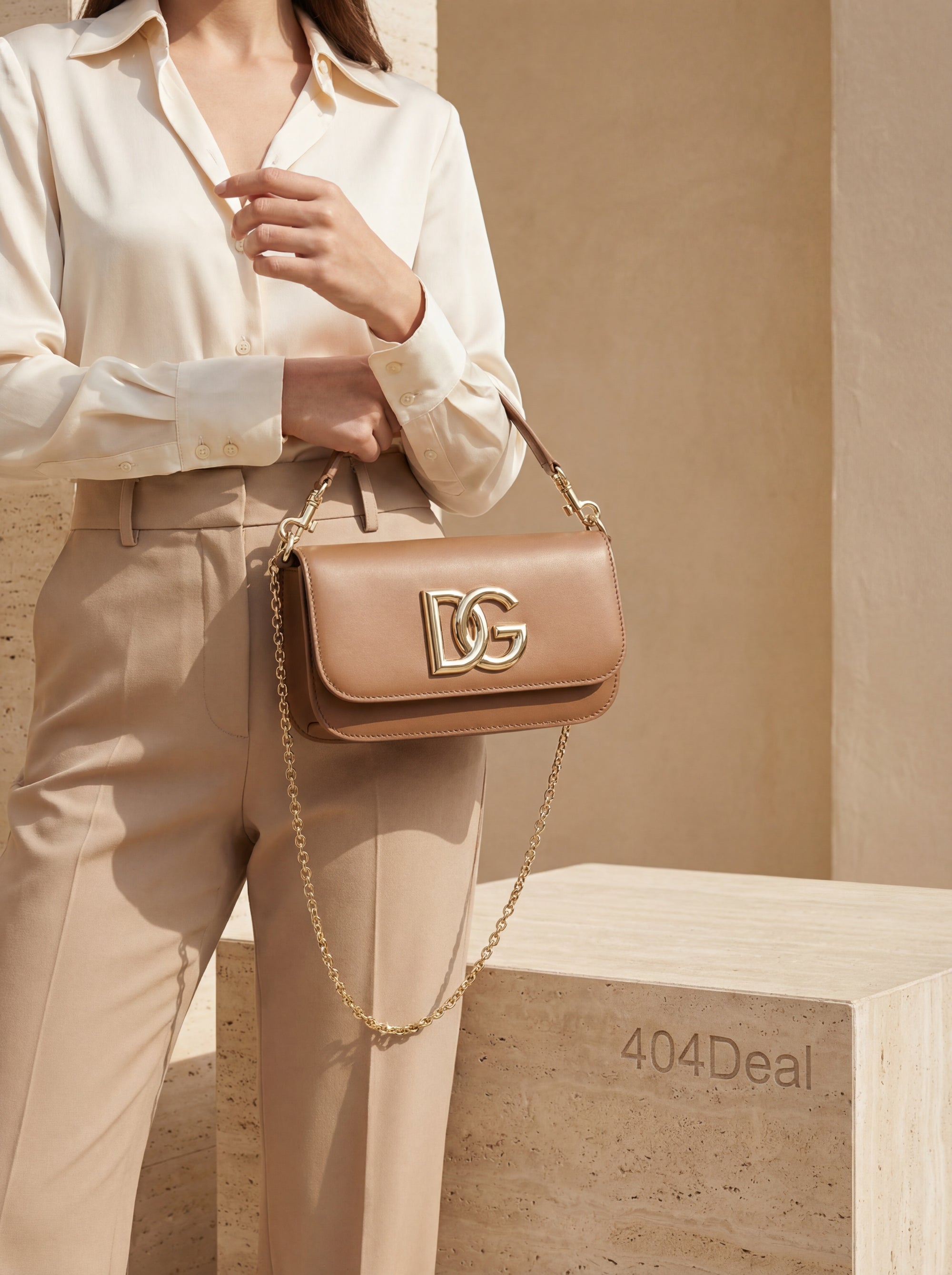 Dolce & Gabbana  Calf Leather DG Shoulder Bag