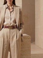 Dolce & Gabbana  Calf Leather Logo Belt