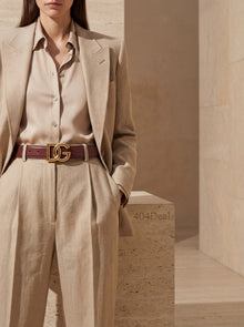 Dolce & Gabbana  Calf Leather Logo Belt