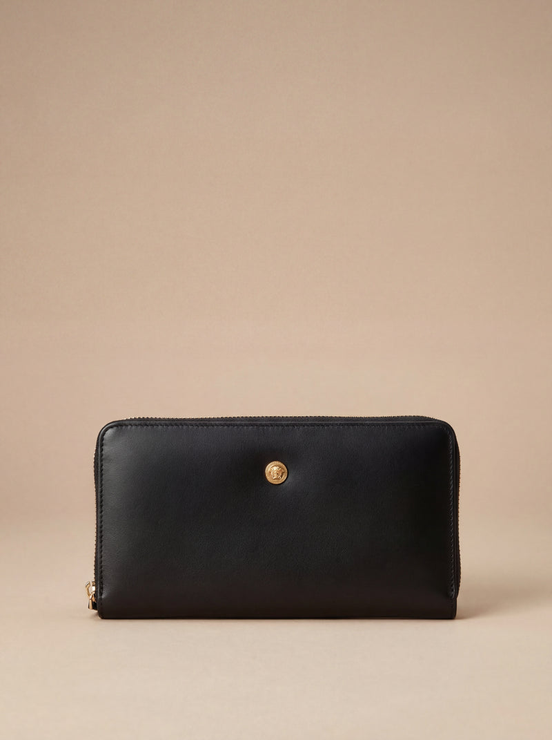 Versace  Medusa Leather Zip Wallet