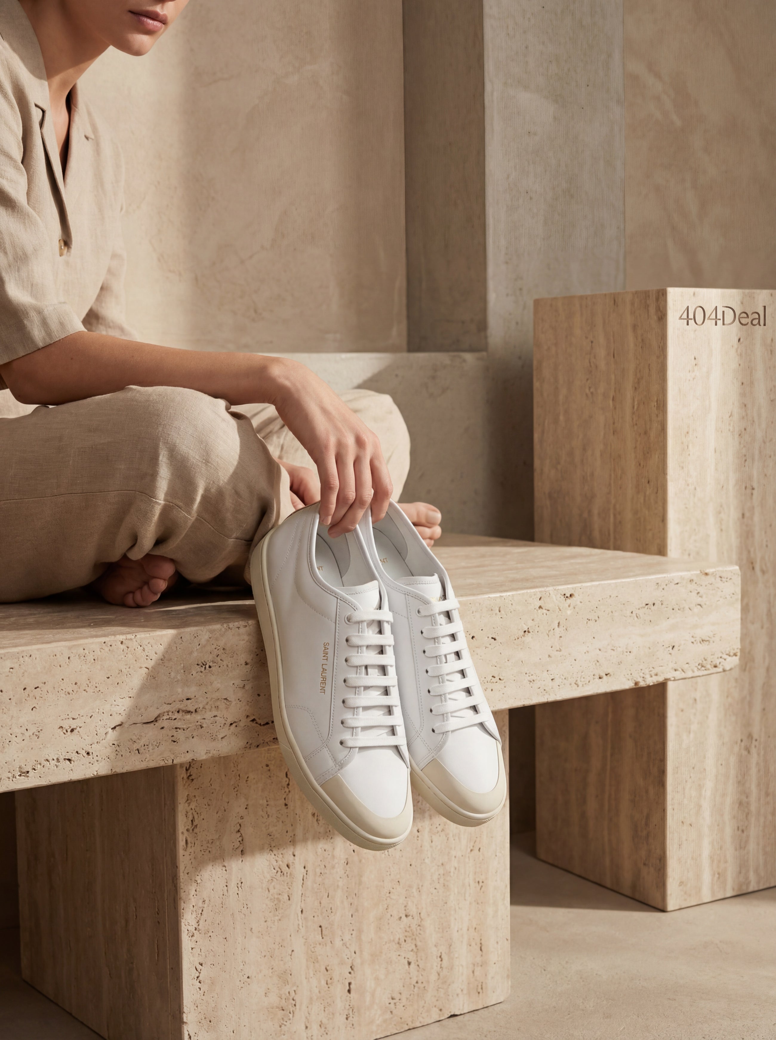 Saint Laurent Low-Top Sneakers in Calf Leather