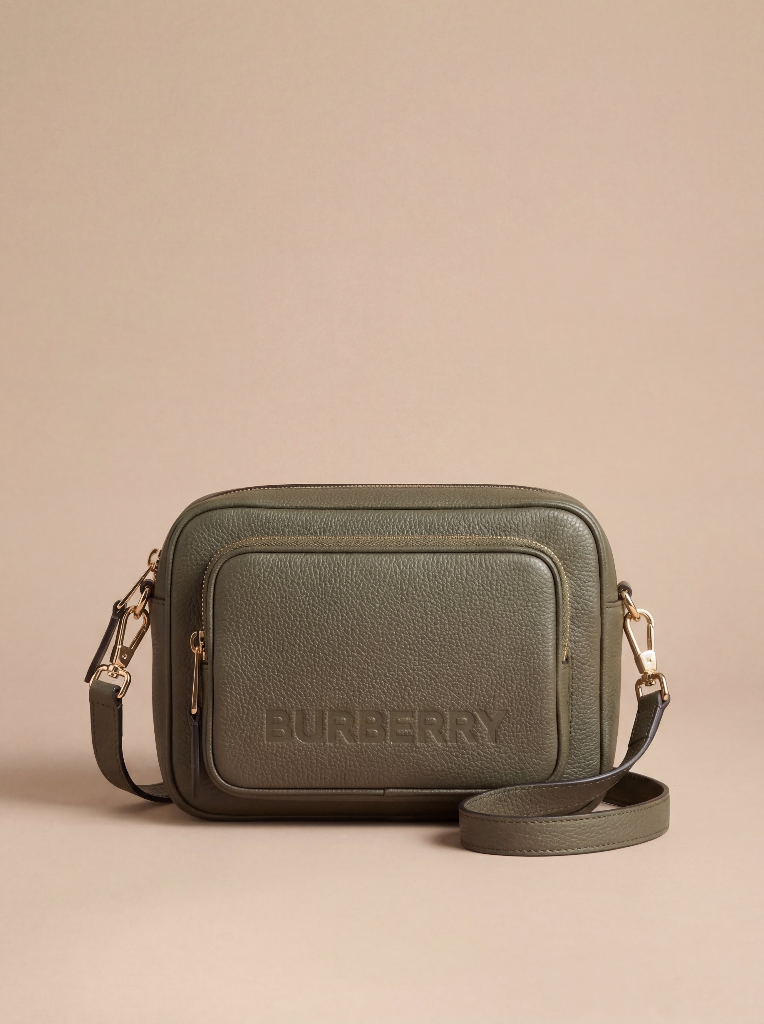 Burberry  Grainy Leather Camera Crossbody Bag