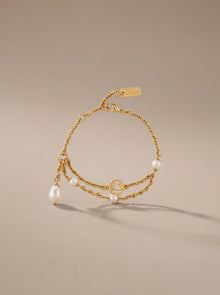 Chloé — Heirloom Double Chain Bracelet in Gold-Tone Brass