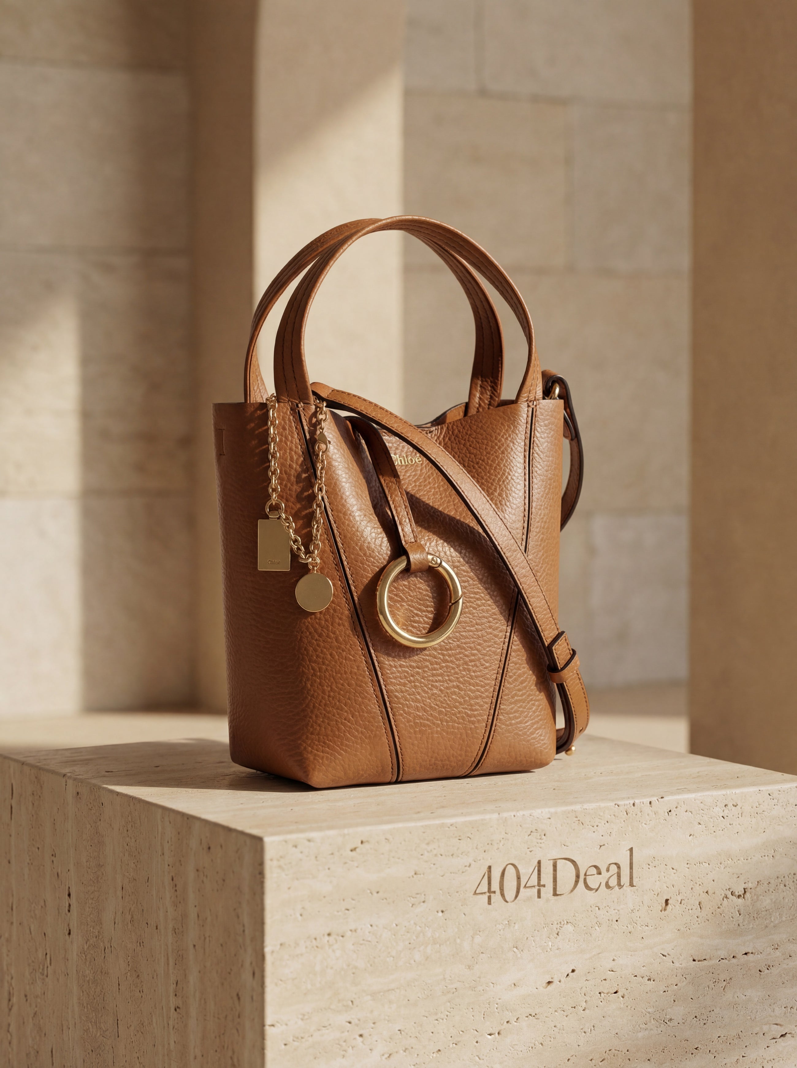 Chloé — Petit Sac Cabas Spin en Cuir de Vachette Grainé