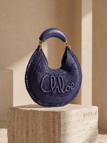 Sac Hobo Summer Banana en Raphia et Cuir de Veau