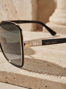 Jimmy Choo  Bicolor Metal Sunglasses