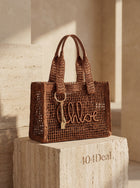 Chloé — Large Summer Banana East-West Tote in Raffia