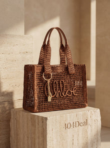 Chloé — Large Summer Banana East-West Tote in Raffia