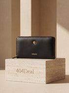 Versace  Medusa Leather Zip Wallet