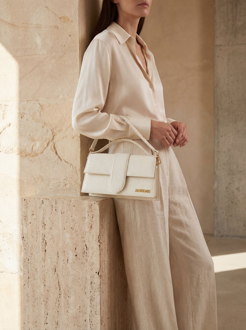 Jacquemus  Le Grand Bambino Croco Leather Handbag
