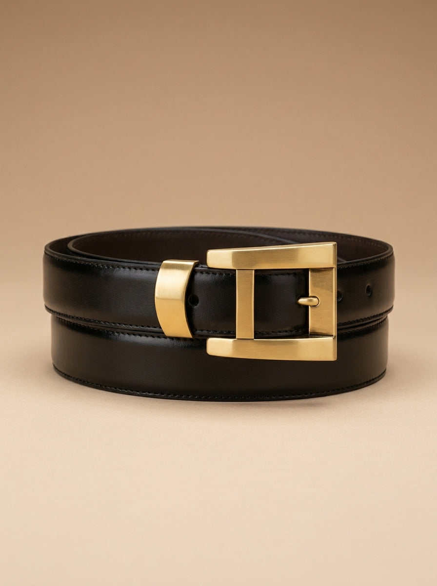 Versace Regular Belt in Brown Calf Leather