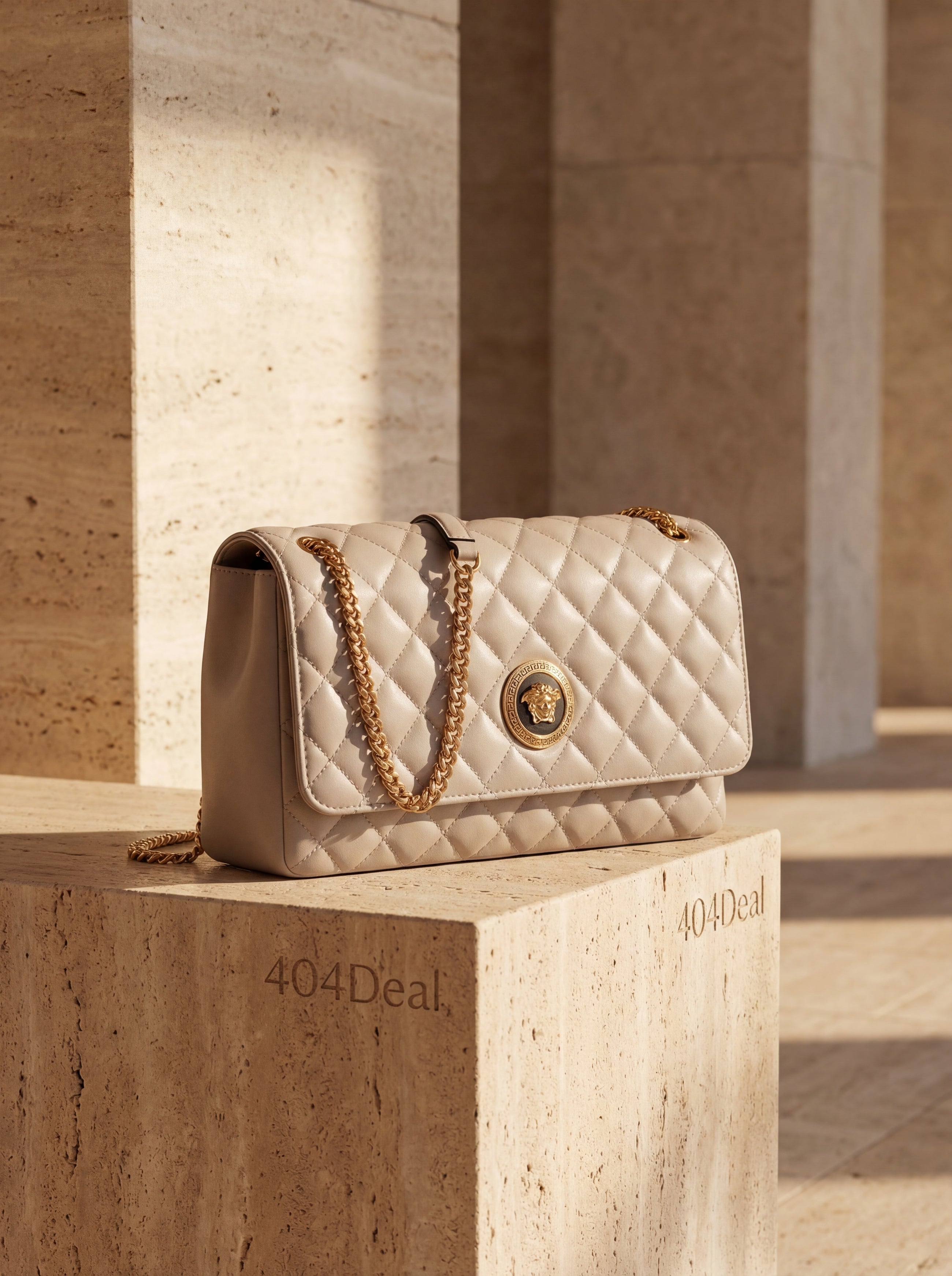 Versace  Quilted Lambskin Shoulder Bag