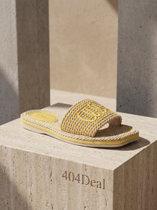 Chloé — Sand Flat Mules in Braided Recycled Rope