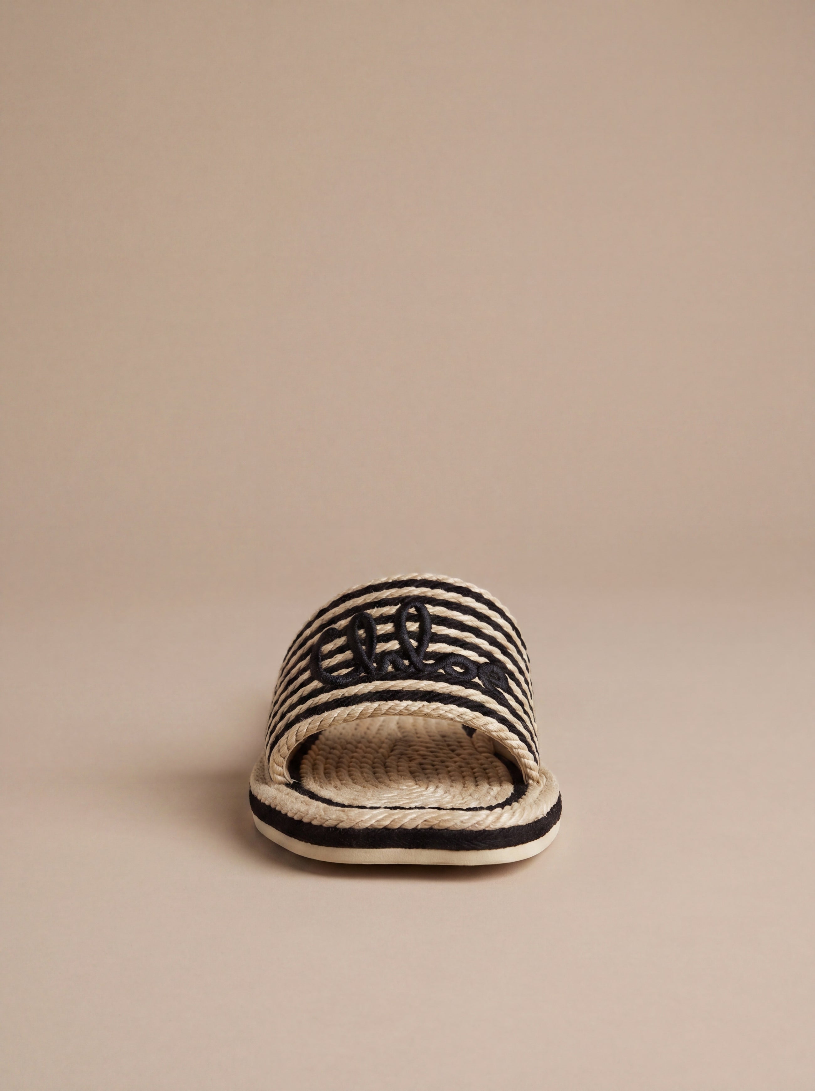 Chloé — Sand Flat Mules in Braided Recycled Rope