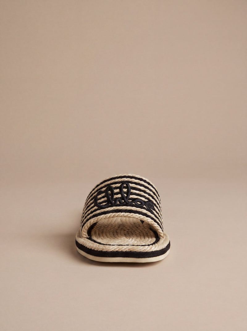 Chloé — Sand Flat Mules in Braided Recycled Rope