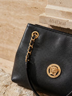 Versace  Medusa Chain Leather Shoulder Bag