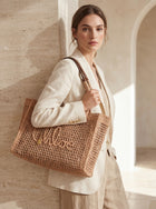 Chloé — Large Summer Banana East-West Tote in Raffia