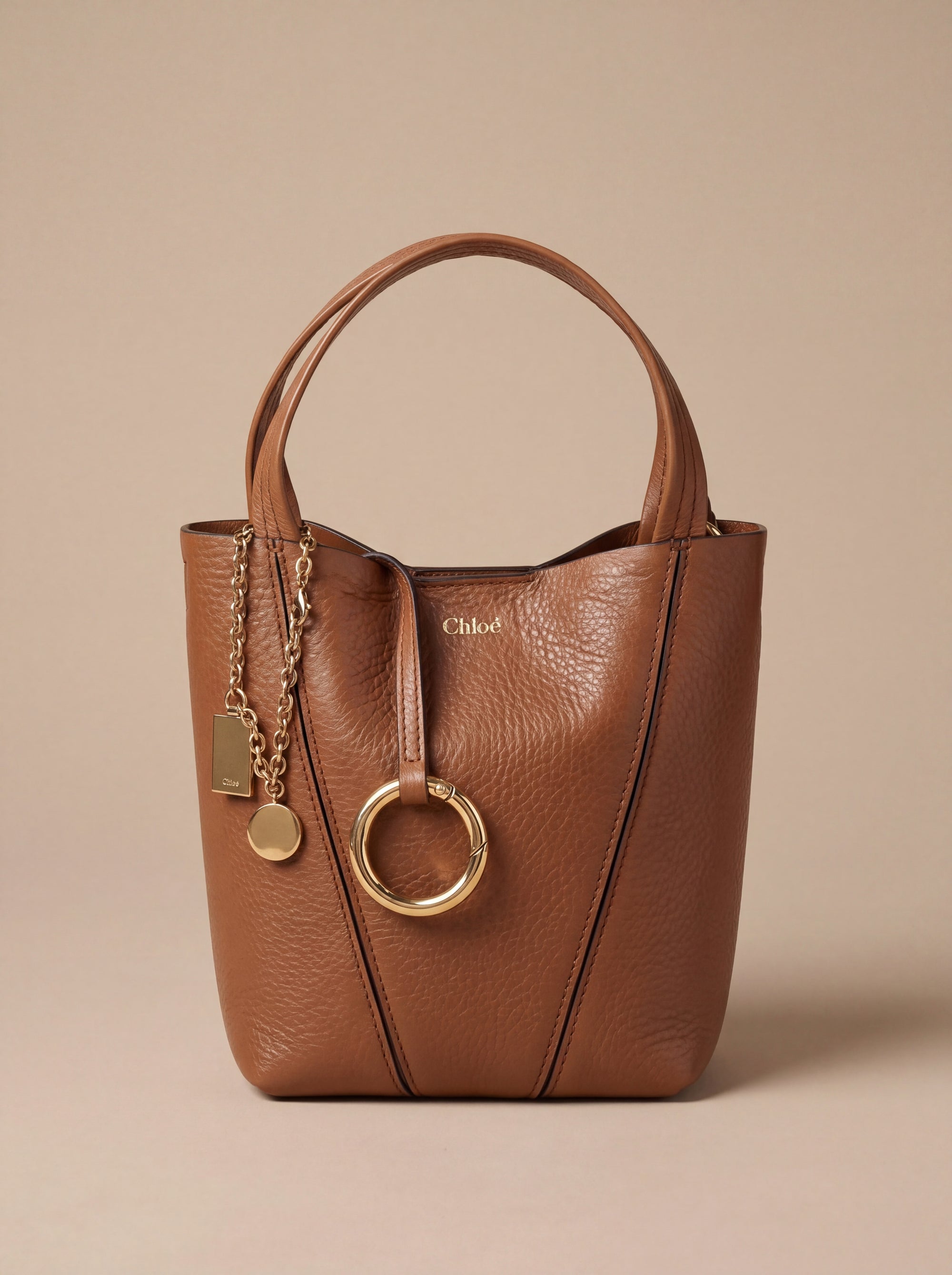 Chloé — Petit Sac Cabas Spin en Cuir de Vachette Grainé