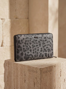 Dolce & Gabbana  Leopard Print Leather Zip Wallet