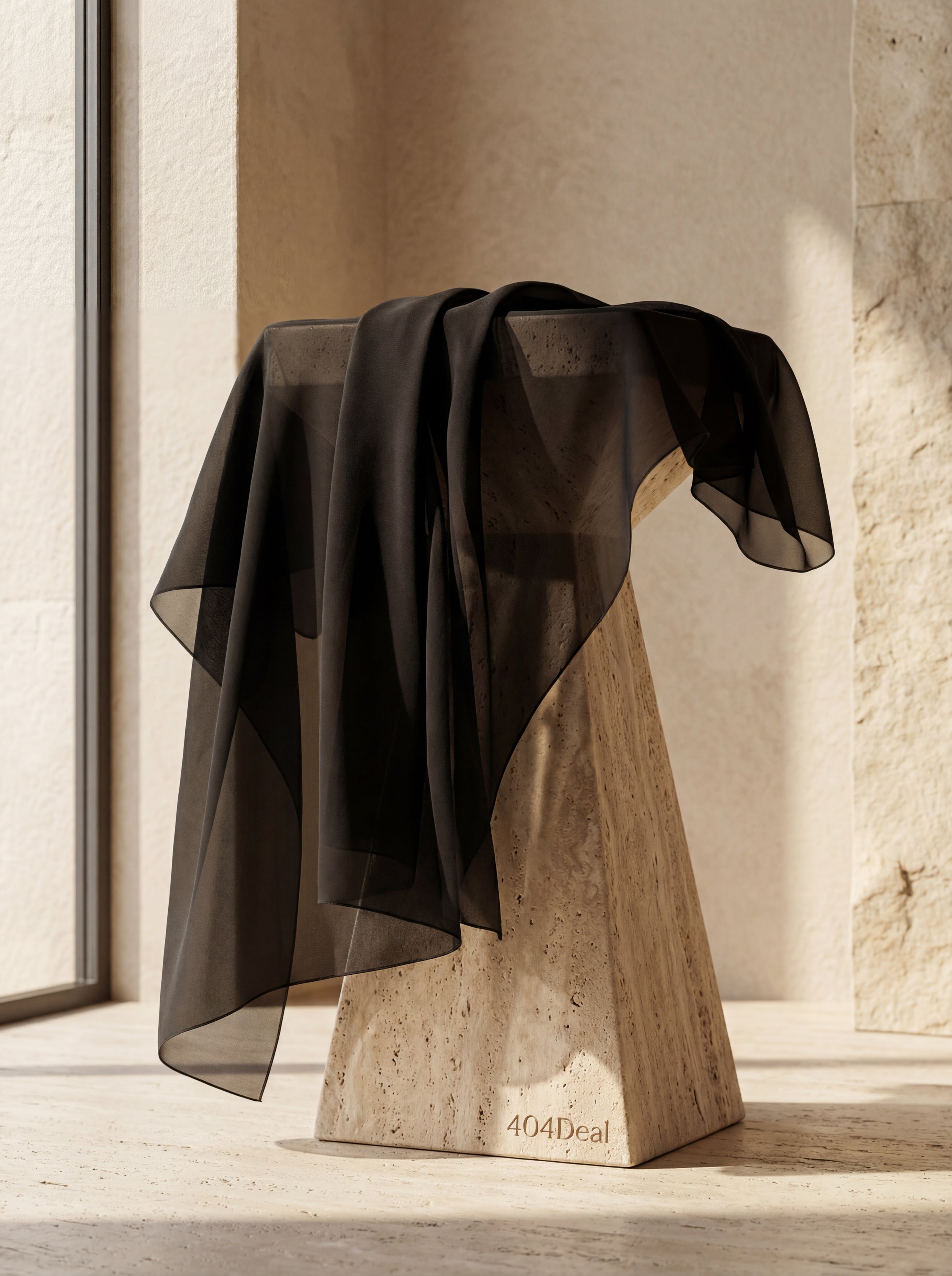 Écharpe/châle en soie noire Dolce & Gabbana, 167 cm x 126 cm