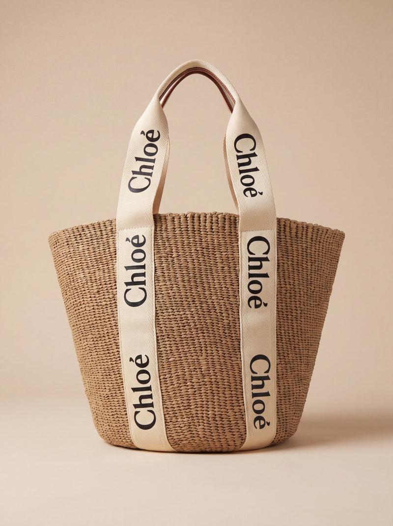 Chloé Brown Paper Shoulder Bag