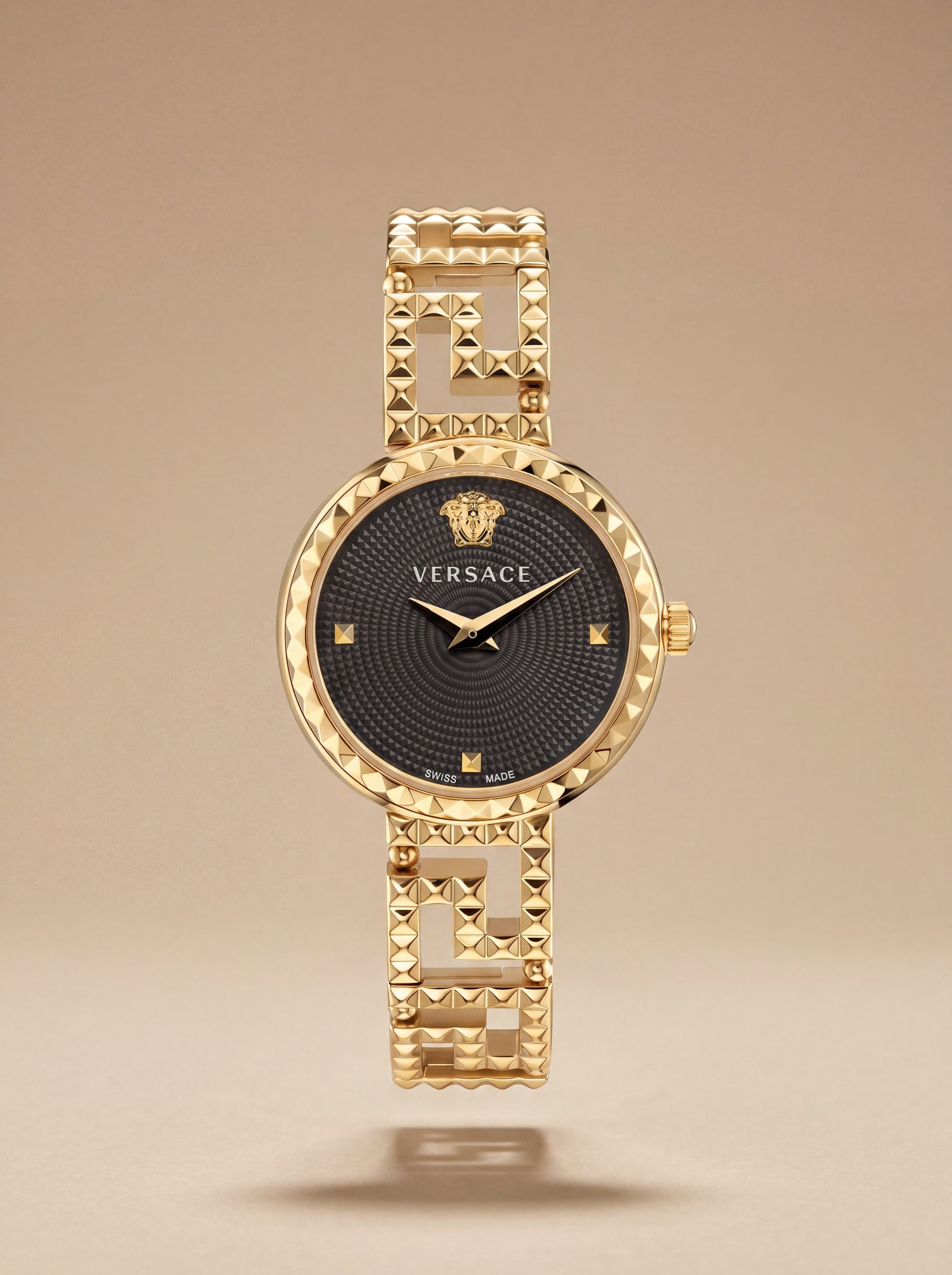 Versace Gold Stainless Steel Dress Watch