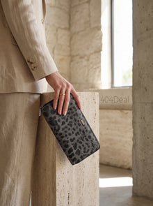 Dolce & Gabbana  Leopard Print Leather Zip Wallet