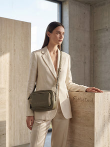 Burberry  Grainy Leather Camera Crossbody Bag