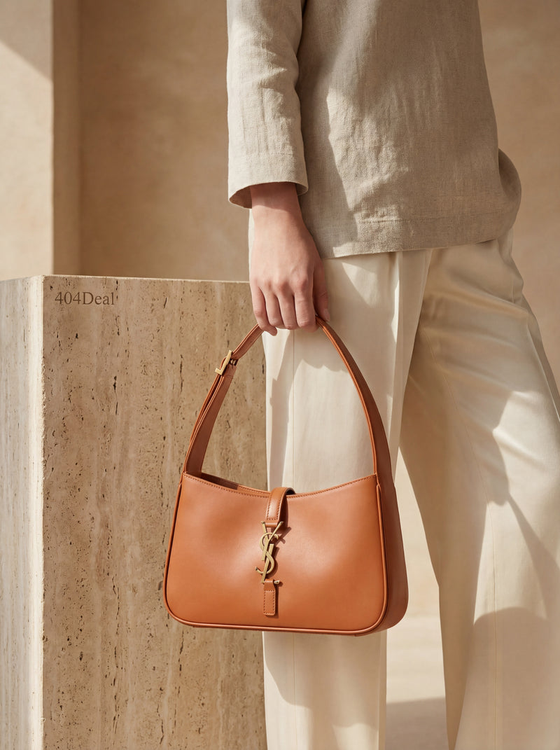 Saint Laurent  Calf Leather Hobo Shoulder Bag