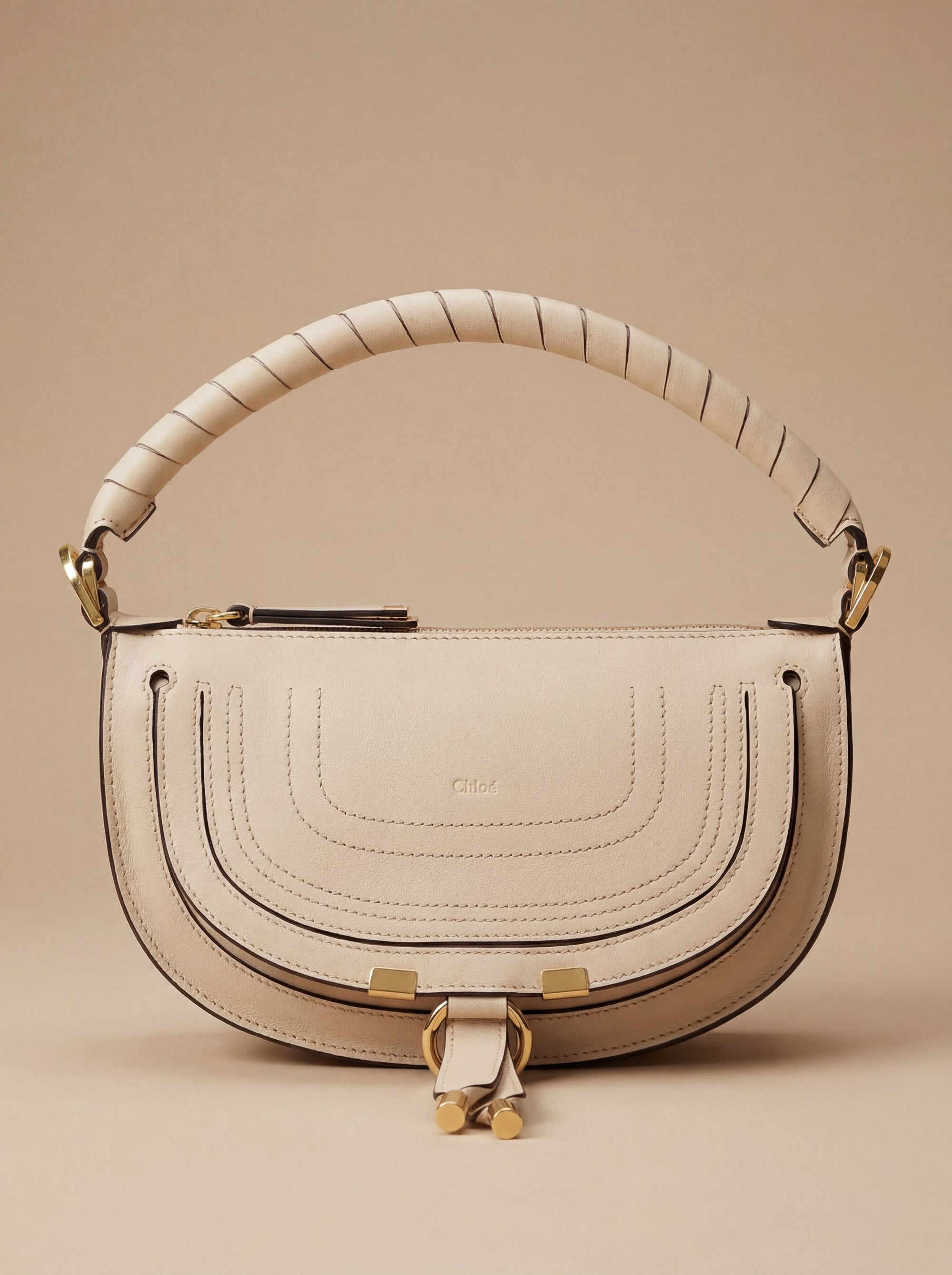 Sac porté épaule mini Marcie de Chloé en cuir de veau lisse