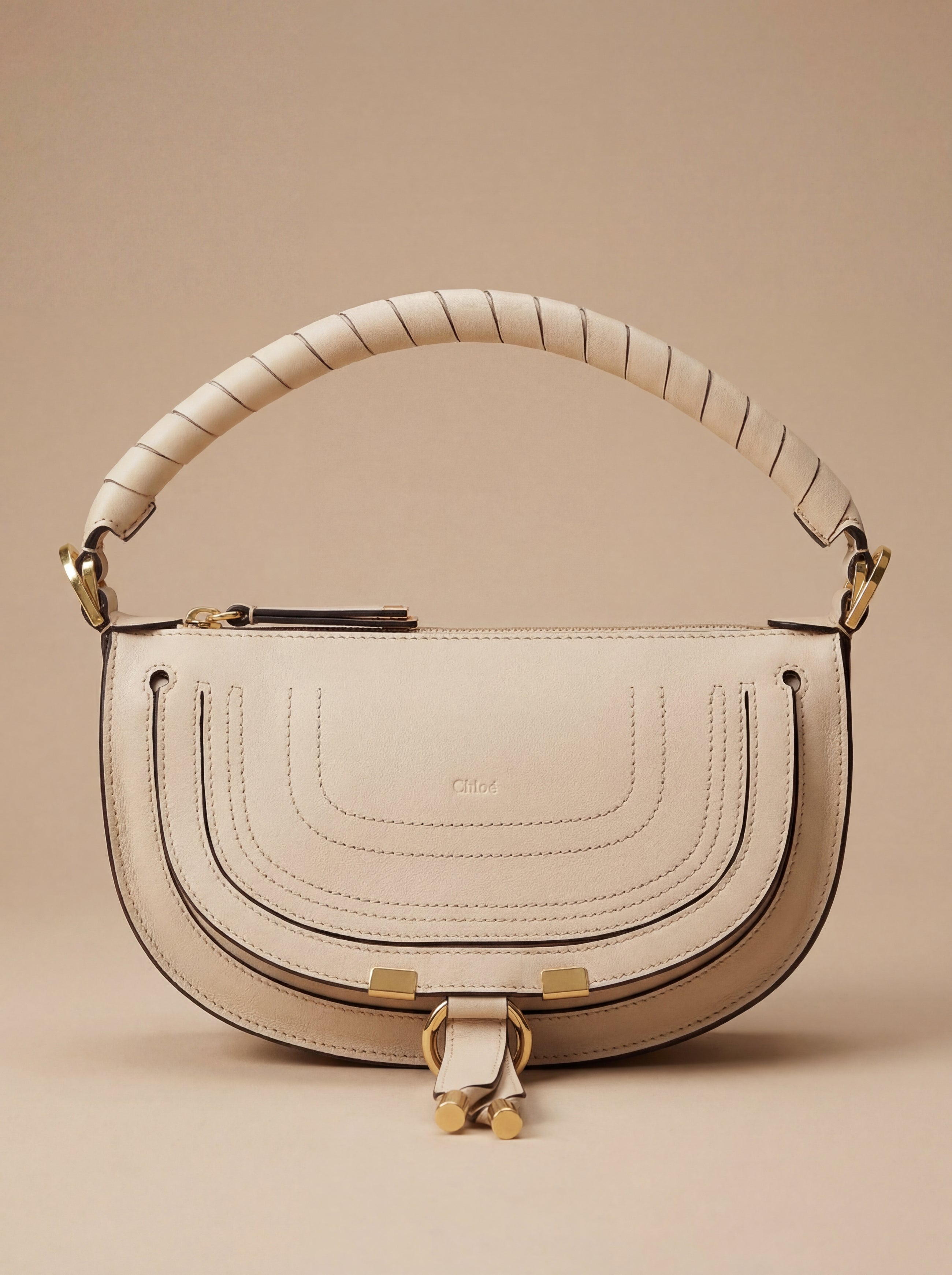 Sac porté épaule mini Marcie de Chloé en cuir de veau lisse