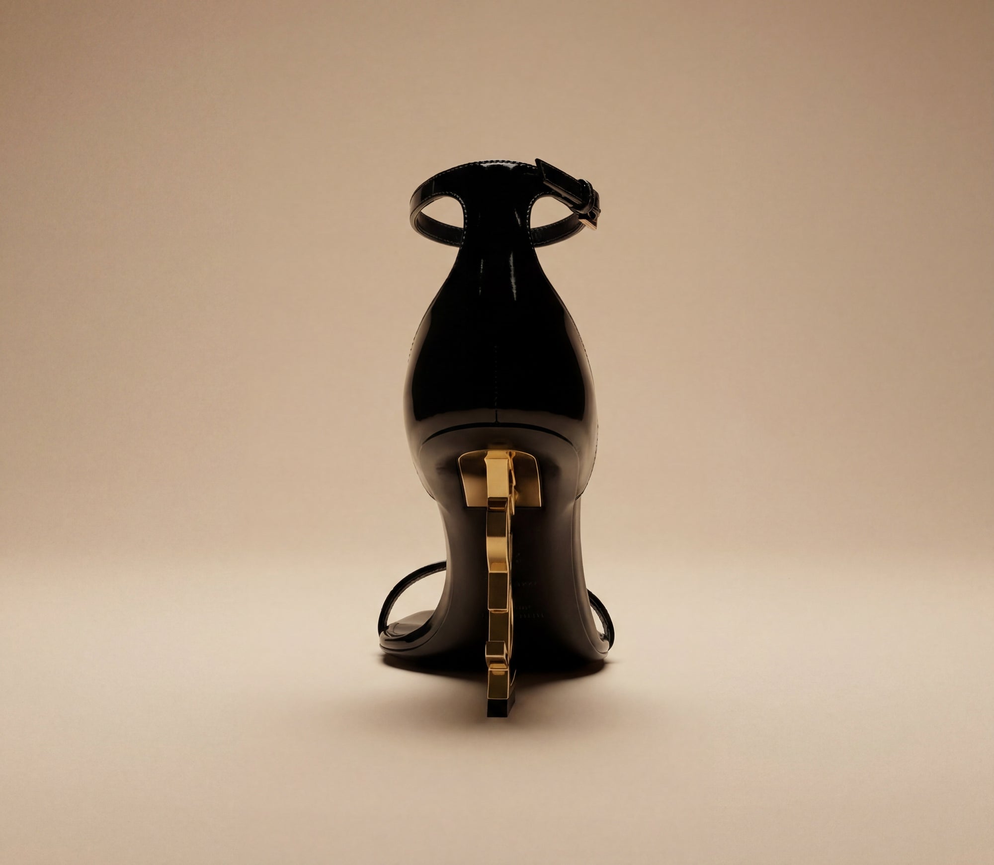 Saint Laurent Opyum Sandals in Patent Calf Leather