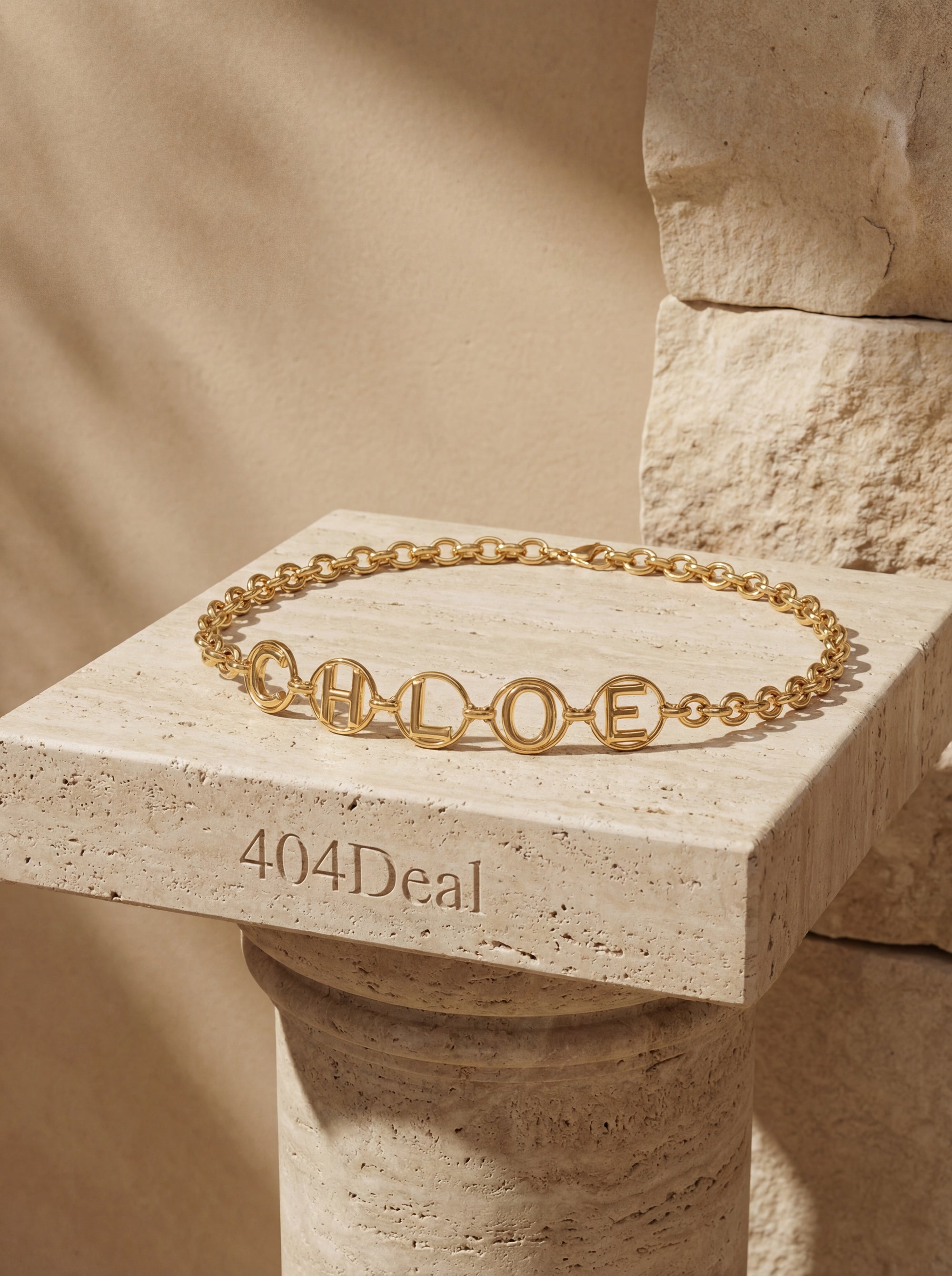 Chloé — Script Jewellery Belt in Gold-Tone Brass