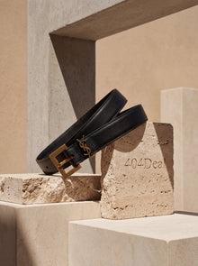 Saint Laurent  Calf Leather Thin Belt