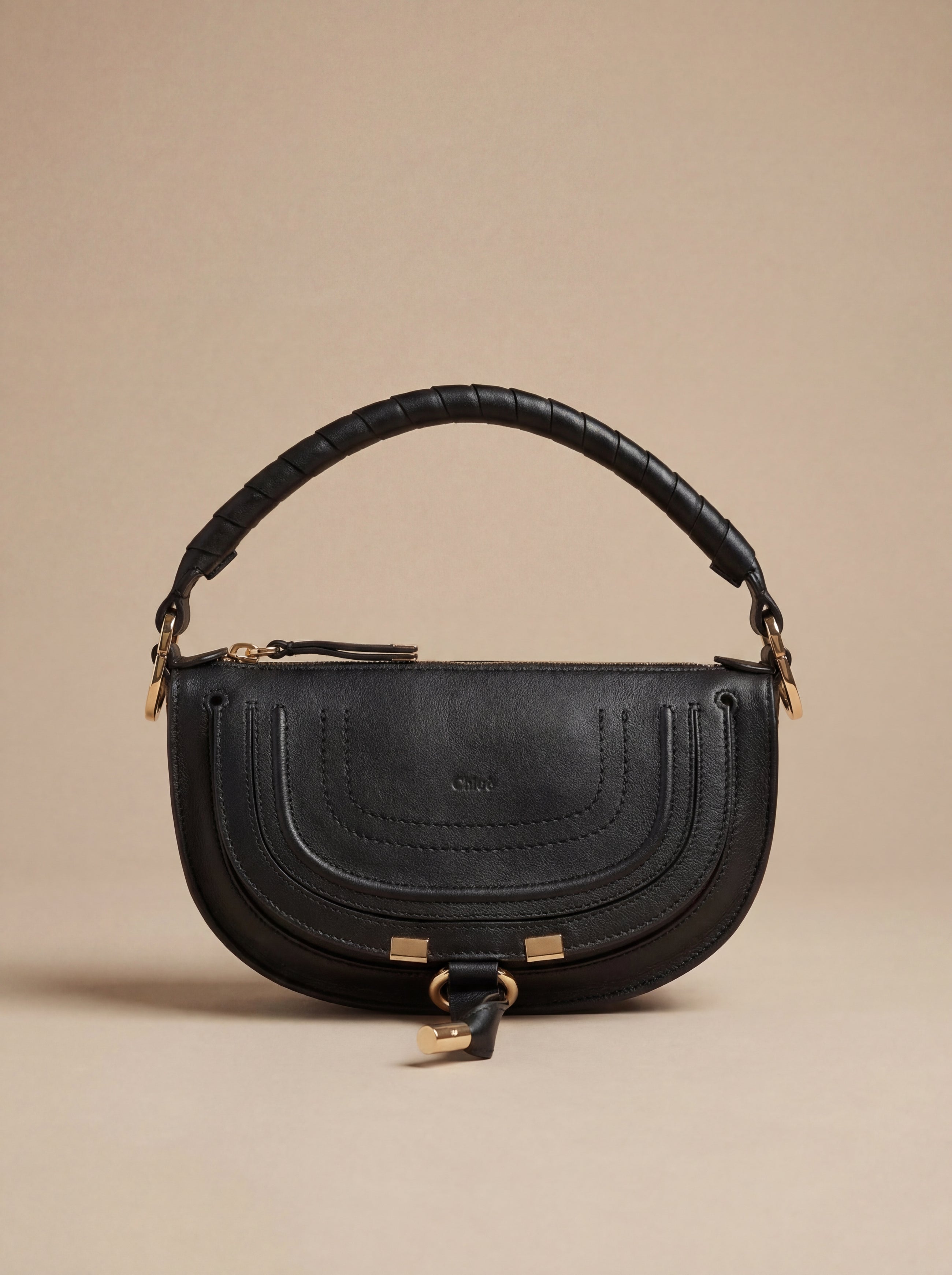 Sac porté épaule mini Marcie de Chloé en cuir de veau lisse