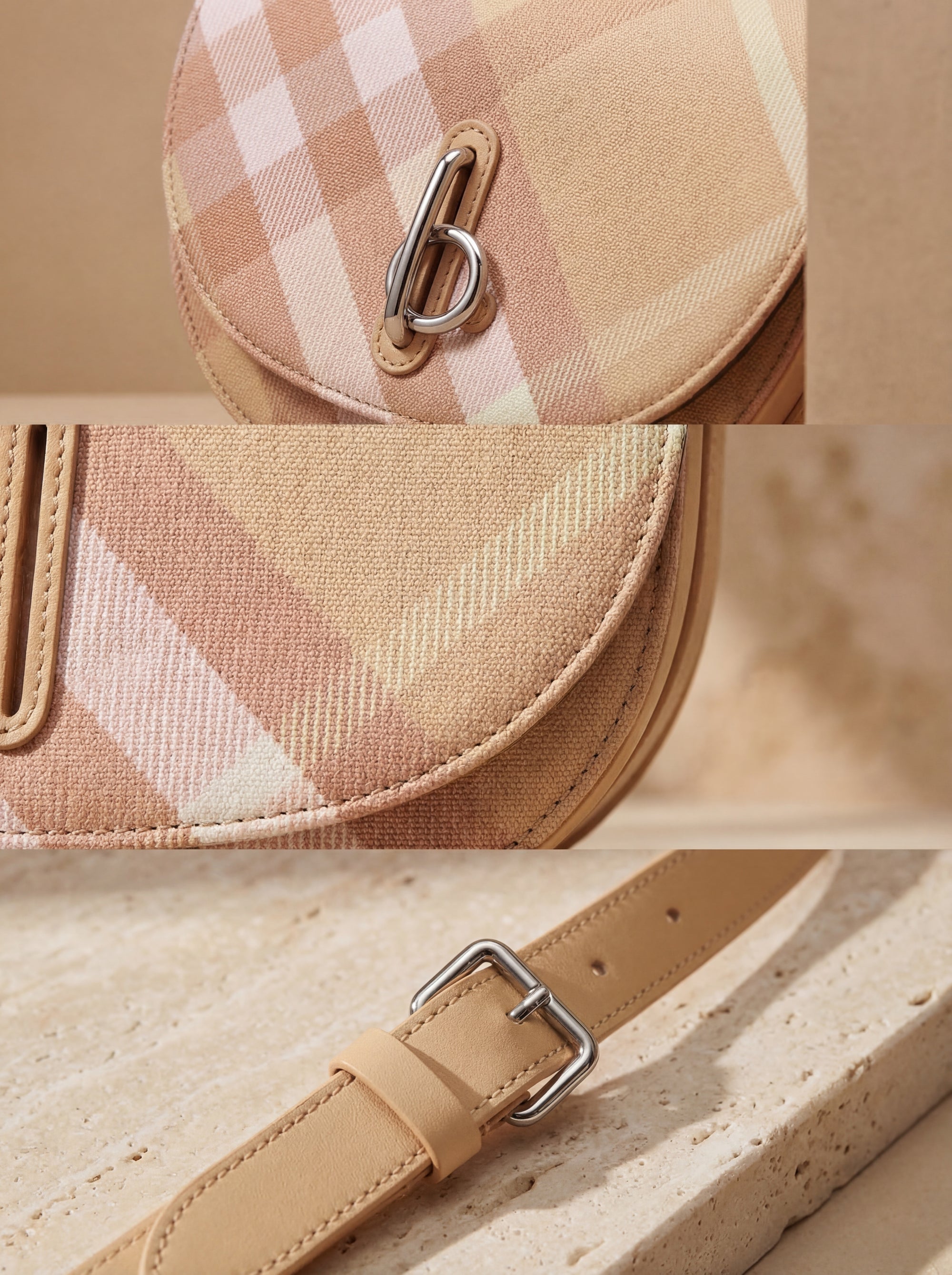 Burberry  Mini Check Rocking Horse Crossbody Bag