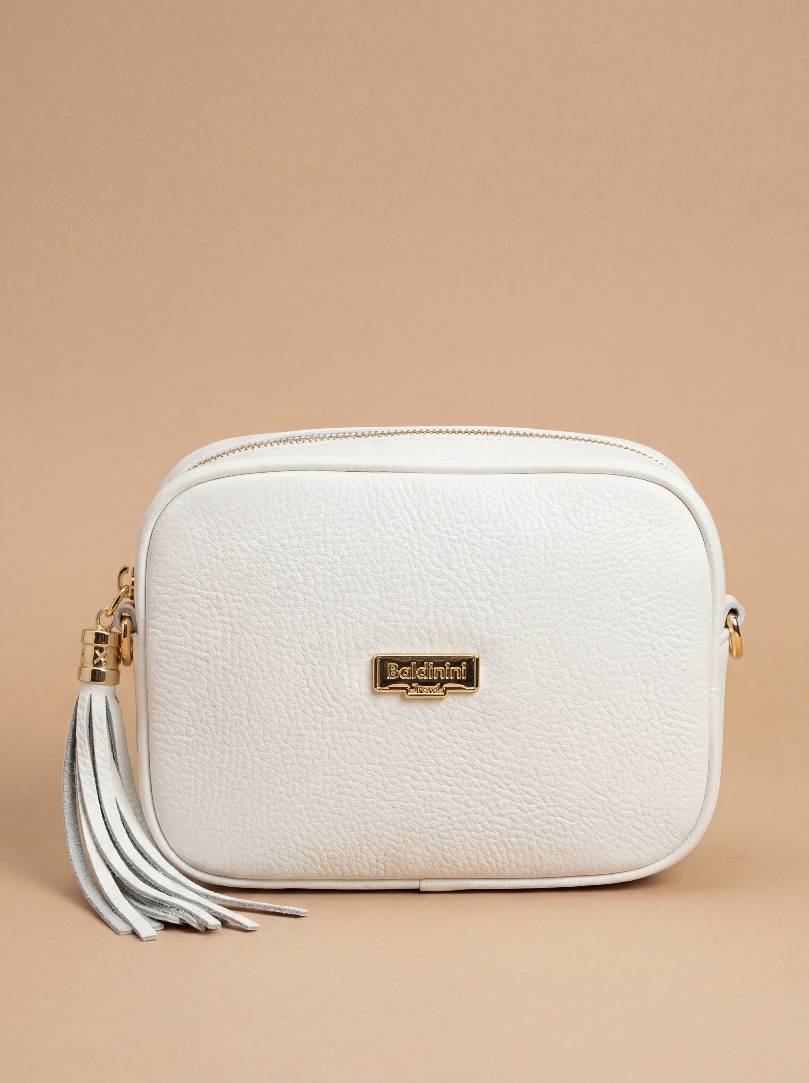 Baldinini Trend — White Leather Crossbody Bag
