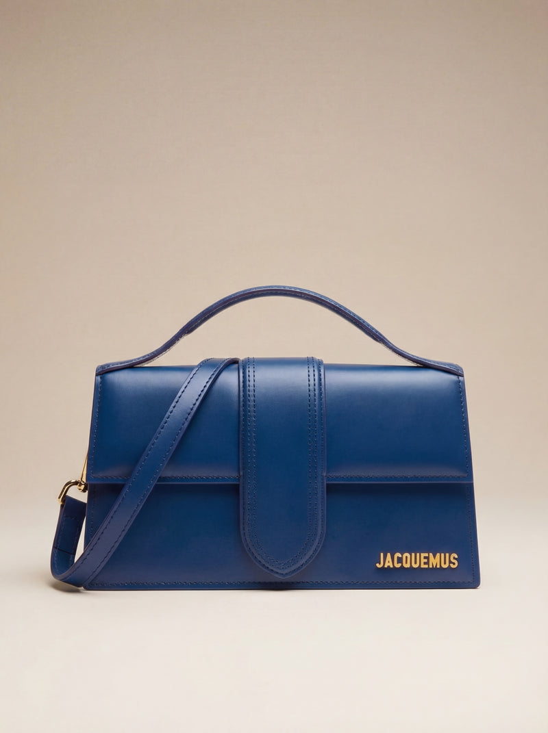 Sac à main Le Grand Bambino en cuir bleu marine foncé