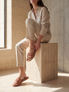 Chloé — Sand Flat Mules in Braided Recycled Rope
