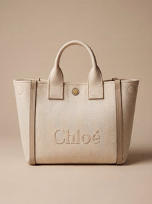 Chloé — Small Carry Tote Bag in Cotton Canvas
