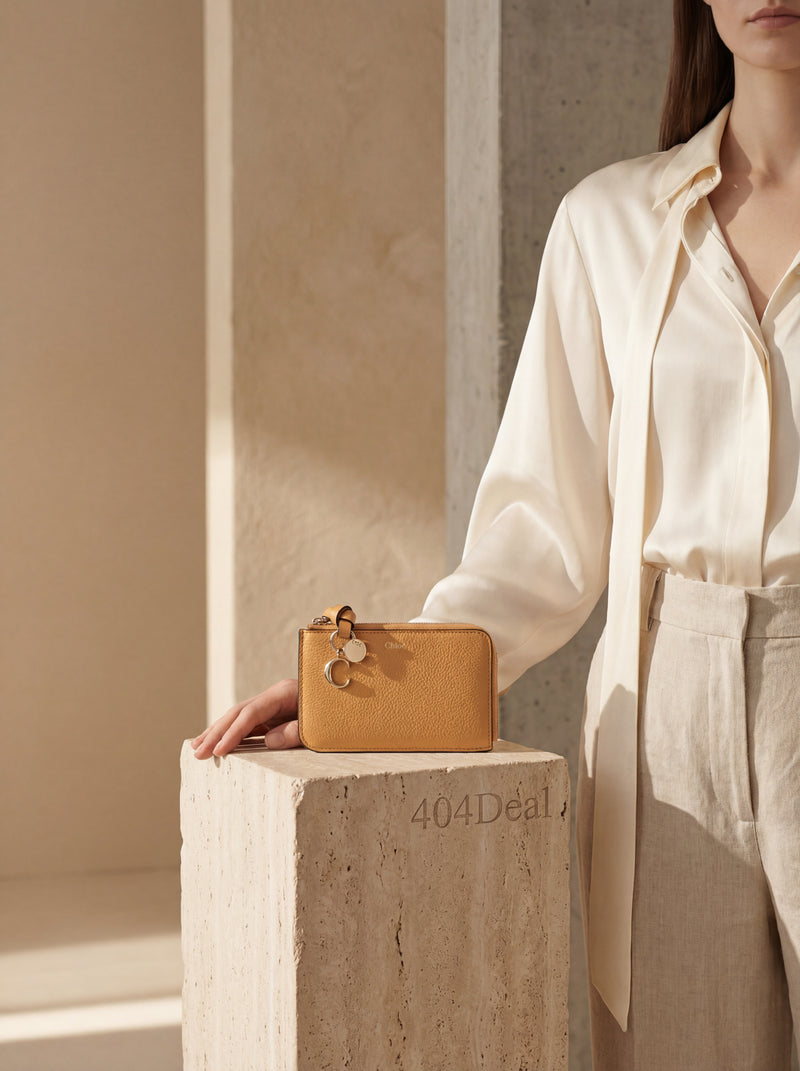 Chloé  Orange Leather Wallet