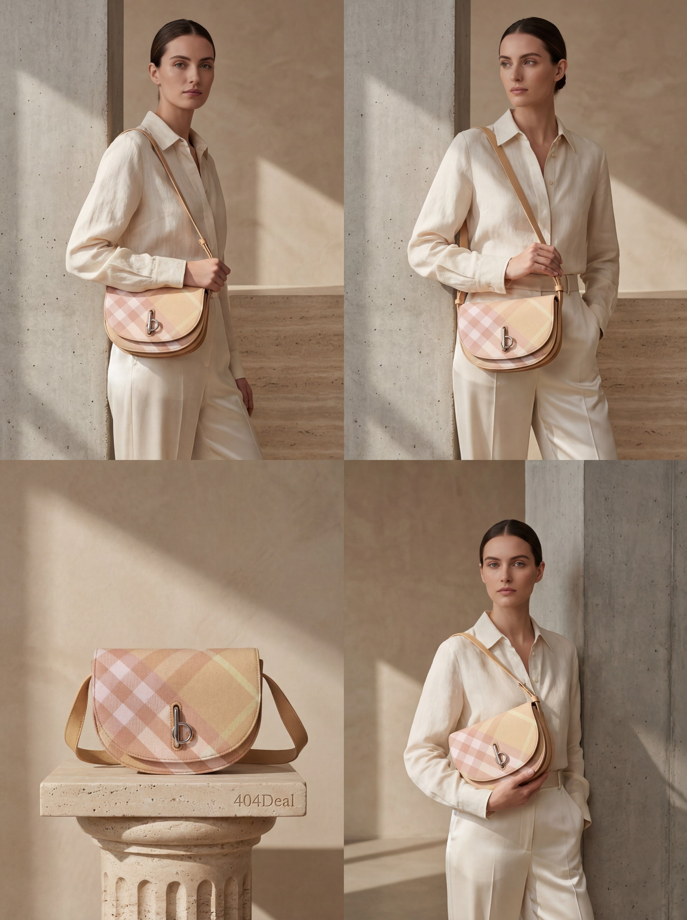 Burberry  Mini Check Rocking Horse Crossbody Bag