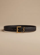 Saint Laurent  Calf Leather Thin Belt