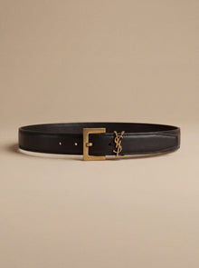 Saint Laurent  Calf Leather Thin Belt
